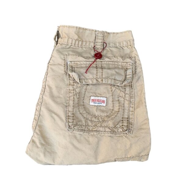 VINTAGE True Religion Cargo Pants Size 34 Brown - Picture 6 of 8